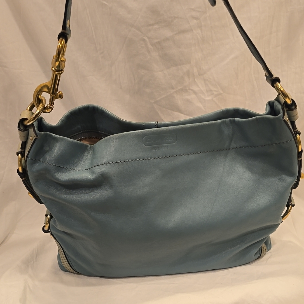 Blue Leather Women's Bag By Coach
